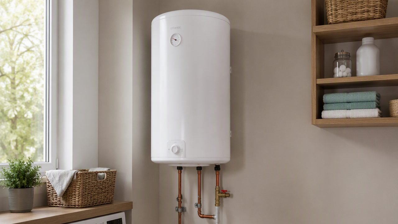 Scaldabagno elettrico installato a parete